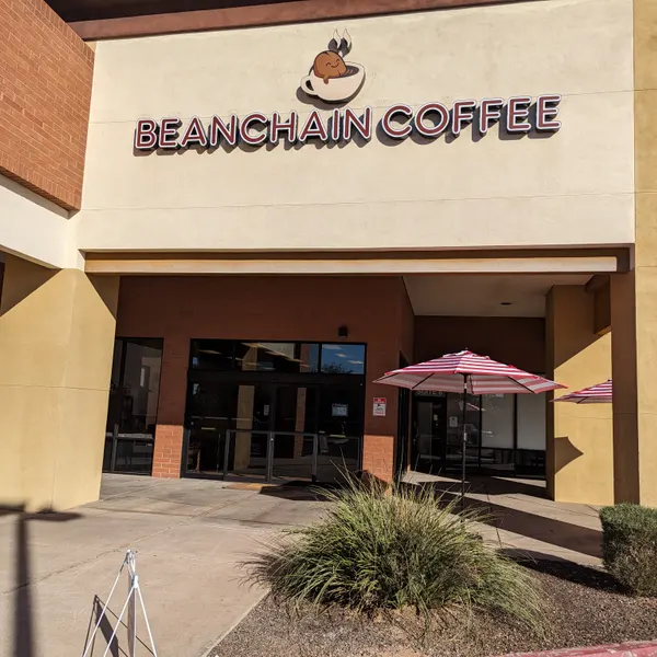 The Beanchain Coffee storefront on West Southern Avenue, Mesa.
